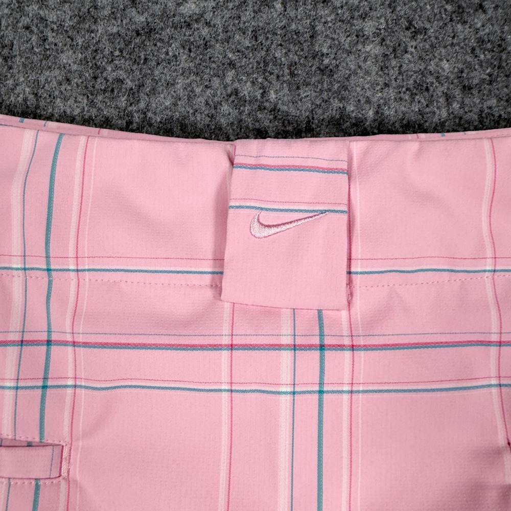 Nike Golf Pink Plaid Pleated Skort Nike Fit Dry Womens Size 8 321414-623 - Picture 3 of 9